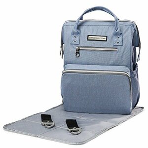 SoHo Designs WideOpen Diaper Backpack, Ocean Blue