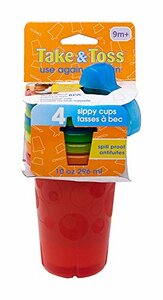 The First Years Take & Toss Spill-Proof Sippy Cups, 4 Count