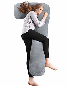 AngQi Full Body Pregnancy Pillow, L-Shaped